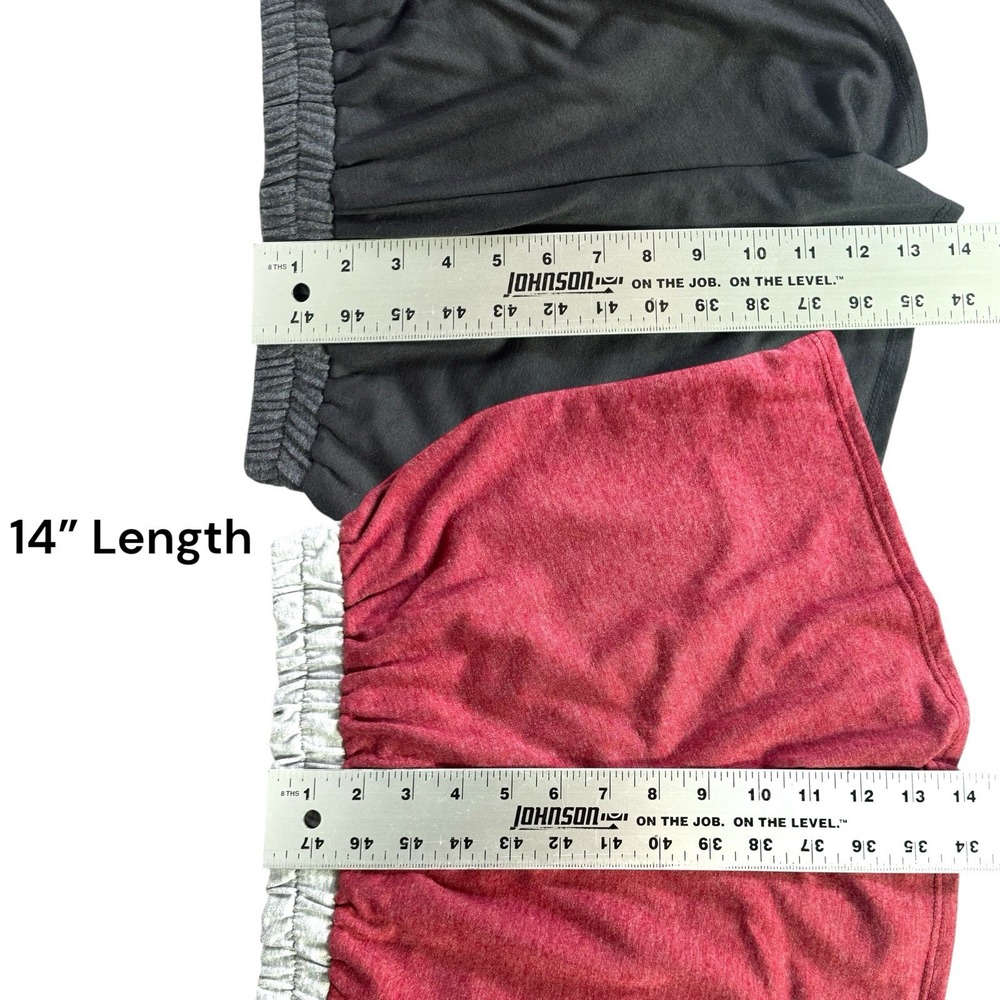 Frumos Lot Of 2 Lounge Elastic Waist Maroon & Black Shorts‎ Jr Teen Size Small - Picture 8 of 8